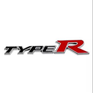 โลโก้ TYPE R. โลหะ. ติดท้ายรถ HONDA