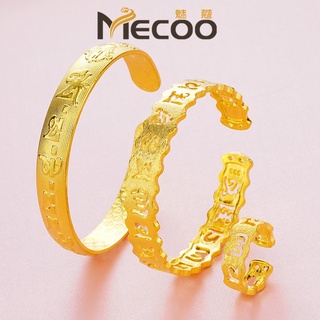 【Mecoo】สร้อยข้อมือ ชุบทอง 24k แบบเปิด สําหรับผู้หญิง