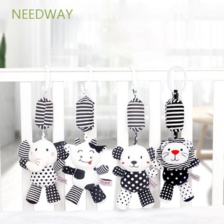 Needway โมบายกระดิ่งลม แบบนิ่ม เพื่อการศึกษา สีดํา และสีขาว สําหรับเด็กทารก