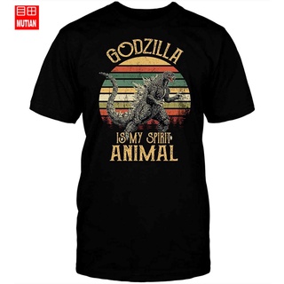 T-shirt  เสื้อยืดแขนสั้น พิมพ์ลาย godzilla Monster godzilla แบบเรียบง่าย สไตล์ยุโรป และอเมริกา สร้างสรรค์S-5XL