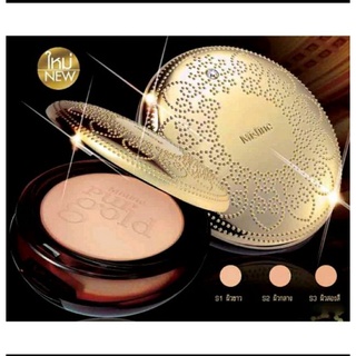 Mistine Number One Pur Gold SPF25 PA++,แป้ง9ทูไฟคุมมันกันน้ำ10กรัม