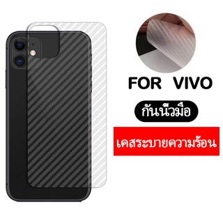 ฟิล์มหลังลายเคฟล่า ฟิล์มกันรอยด้านหลังสำหรับ VIVO V21 5g Y31 2021  รุ่นใหม่ล่าสุดปี2021สินค้าพร้อมส่งจากไทย