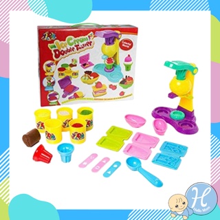 HelloMom แป้งโดว์ ไอศครีม แป้งโดว์ Ice-cream play set ของเล่นเสริมพัฒนาการ ดินน้ำมัน ปลอดสารพิษ แป้งโด