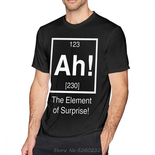 ขายดี!พร้อมส่ง เสื้อยืดแขนสั้นลําลอง ผ้าฝ้าย 100% พิมพ์ลายกราฟฟิค Science Ah The Element Of Surprise หลากสี แฟชั่นฤดูร้อ