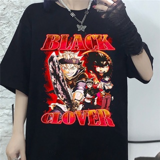 【hot tshirts】Lyzh เสื้อยืดลําลอง แขนสั้น พิมพ์ลายอนิเมะ Black Clover Yami Sukehiro สไตล์ญี่ปุ่น ฮาราจูกุ วินเทจ แฟชั่นฤด