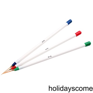 [HCLM] 3pcs/1 Set Nail DIY Drawing Painting Striping Plastic Pull Line Pens Superfine Brush Kit