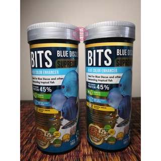 Boost Bits Blue Discus Slow Sinking อาหารปลาปอมปาดัวร์ สูตรเร่งสีฟ้า สำหรับปลาเฉดสีฟ้า 100 g.