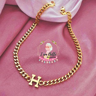 ✨H4~สร้อยคอโซ่ &amp; ข้อมือเลสโซ่ H งานดี ไม่ลอกดำ (#Stainless Steel)❣️⭐