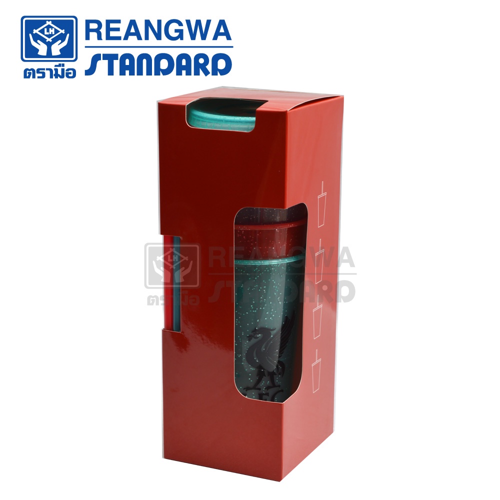 REANGWA STANDARD แก้วน้ำกลิตเตอร์ LIVERPOOL ขนาด 500 ml.สินค้าลิขสิทธิ์แท้จากสโมสรฟุตบอลลิเวอร์พูล (4ใบ/ชุด) RW 6102+3P4