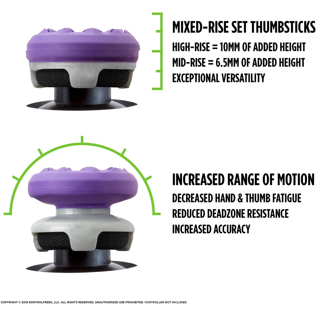 KontrolFreek FPS Freek Galaxy สําหรับ PS4/ PS5 Performance Thumbsticks 1 High-Rise, 1 Mid-Rise