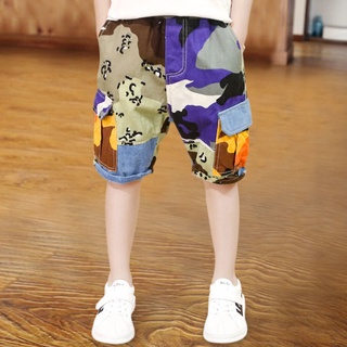 Boys Cargo Shorts  Kids Bottoms Cotton Pants Thin Cozy Soft 3-14 Years Old Bottoms