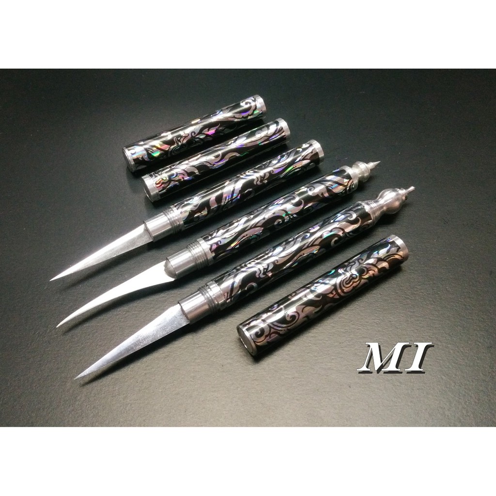 มีดแกะสลักผักผลไม้ ด้ามลายไทย แบบSet ราคาดีอันดับ 1 น้ำหนักเบาอลูมิเนียมทั้งด้ามและปอก ขายดี