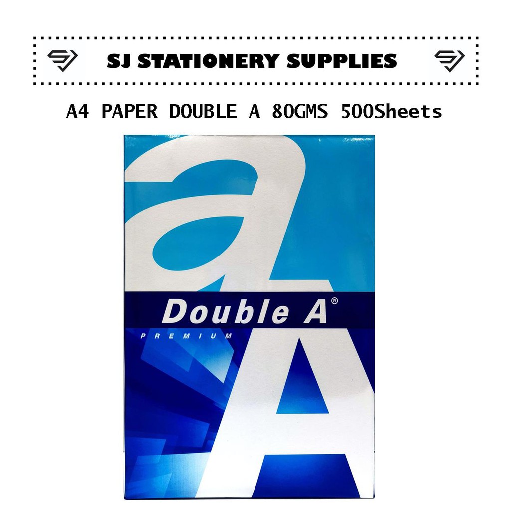 A4 PAPER DOUBLE A 80GMS 500 แผ่น/ A4 PAPER/ กระดาษสีขาว/ DOUBLE A PREMIUM