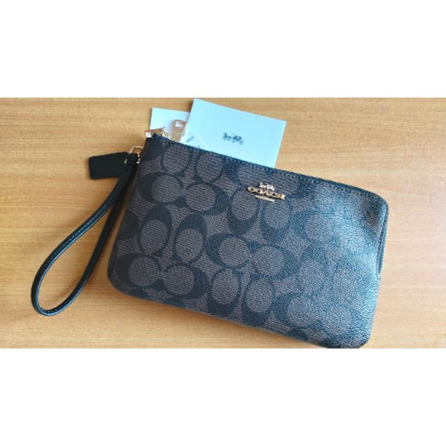 Coach 2 zip L สีเข้ม ของแท้นะคะ