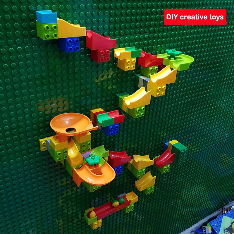 KACUU Building Blocks แผ่นฐานผนังการแข่งขันหินอ่อน Run ของเล่นก่อสร้าง