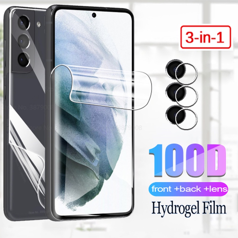 Samsung S21 5G ฟิล์มป้องกันด้านหน้าและด้านหลังสําหรับ Samsung S20 Ultra Plus S20 FE Note 20 Ultra So
