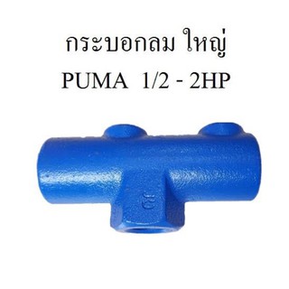 กระบอกลม แบบใหญ่ ท่อลม ปั๊มลม PUMA 1/2-2HP แกนกระบอกใส่เกจลม เซฟตี้วาล์ว อะไหล่ปั๊มลม