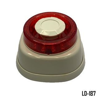 LD-87H(Red) ไซเรน Siren DC12V สีแดง มีไฟและเสียง 115dB