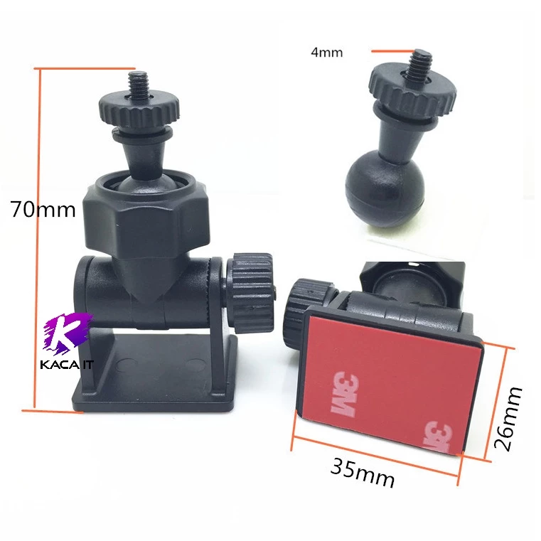 ขายึดกล้องติดรถยนต์ หัว4mm หัวสไลด์ แบบกาว3M thumbnail 6
