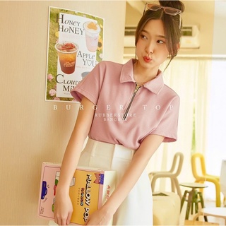 "Burger top" เสื้อแขนเกย ซิปทอง