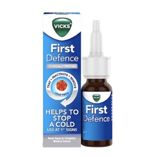 Vicks First Defence Nasal Spray 15 ml วิคส์ สเปรย์พ่นจมูก แก้หวัด ฆ่าไวรัสในโพรงจมูก 1 ขวด 20438