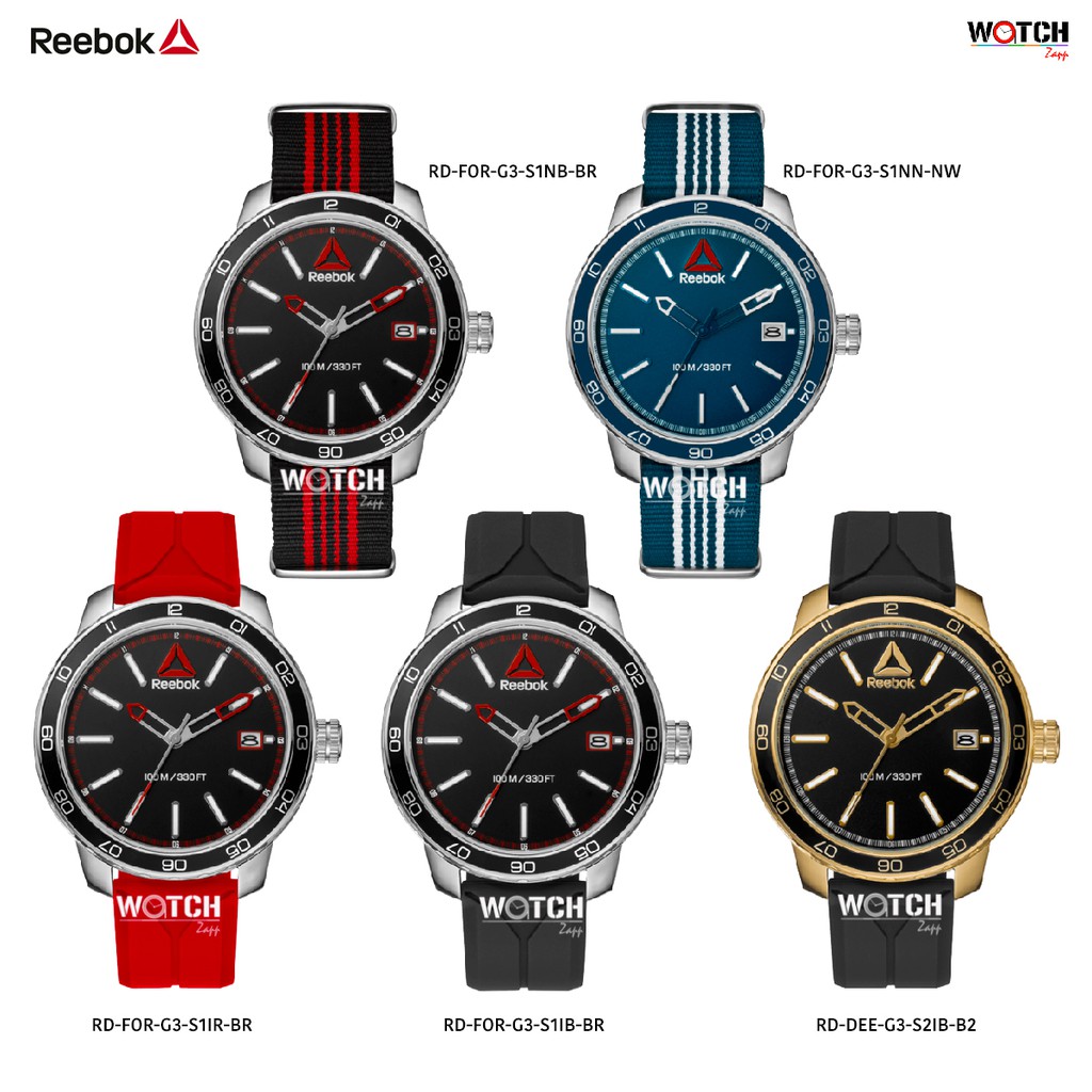 Reebok WATCHES นาฬิกาข้อมือชาย สายเรซิ่น รุ่น FORGE RD-FOR-G3