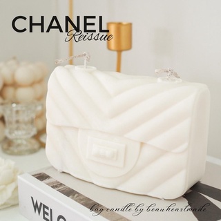 เทียนหอมกระเป๋า Chanel Reissue  เทียนหอมตกแต่งบ้าน ไร้ควัน ไม่ผสมพาราฟิน เทียนหอมไขถั่วเหลือง เทียนหอมของขวัญ เทียนหอม