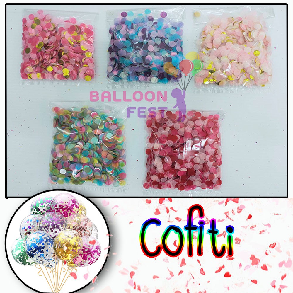 Balloon fest Confetti กลิตเตอร์ ใส่ลูกโป่ง 10 กรัม กระดาษกลม