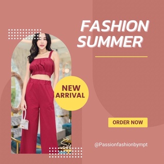 New Arriผ้าฝ้ายผสมลินิน Style minimal  ต้อนรับ SUMMER ฟรีไซร์