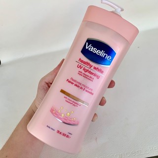 ✅ Vaseline Healthy White Lightening Visible Fairness Lotion 725 ml. ขวดสีชมพู