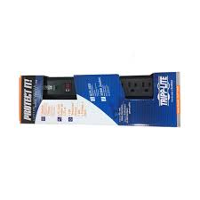 Tripp Lite 7 Outlet (6 Right Angle + 1 Transformer Outlet) Surge Protector Power Strip, 4ft Cord, Bl