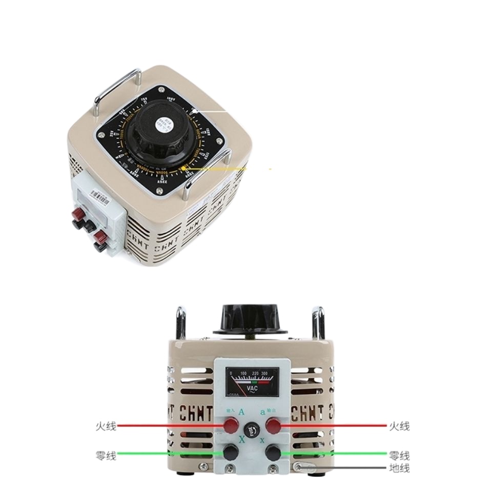 Zhengtai ตัวควบคุมแรงดันไฟฟ้า TDGC2-2KW1KW3KW5KW เฟสเดียว AC contact ตัวควบคุมแรงดันไฟฟ้า 500 วัตต์ 