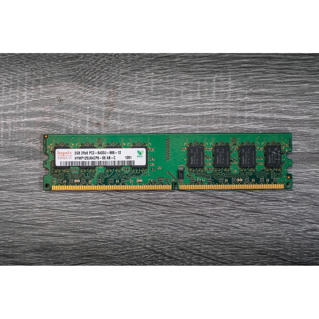 แรมมือสอง (RAM) DDR2 HYNIX 2GB 2Rx8 PC2 6400U 666 12