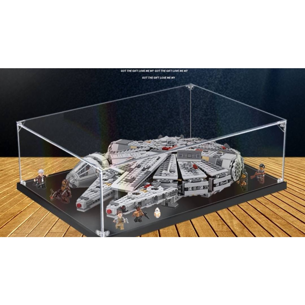 กล่องเคสแสดงผลอะคริลิค 75105 Millennium Falcon 75257 (เฉพาะกล่องเคสโชว์ รุ่นไม่มีบล็อค)