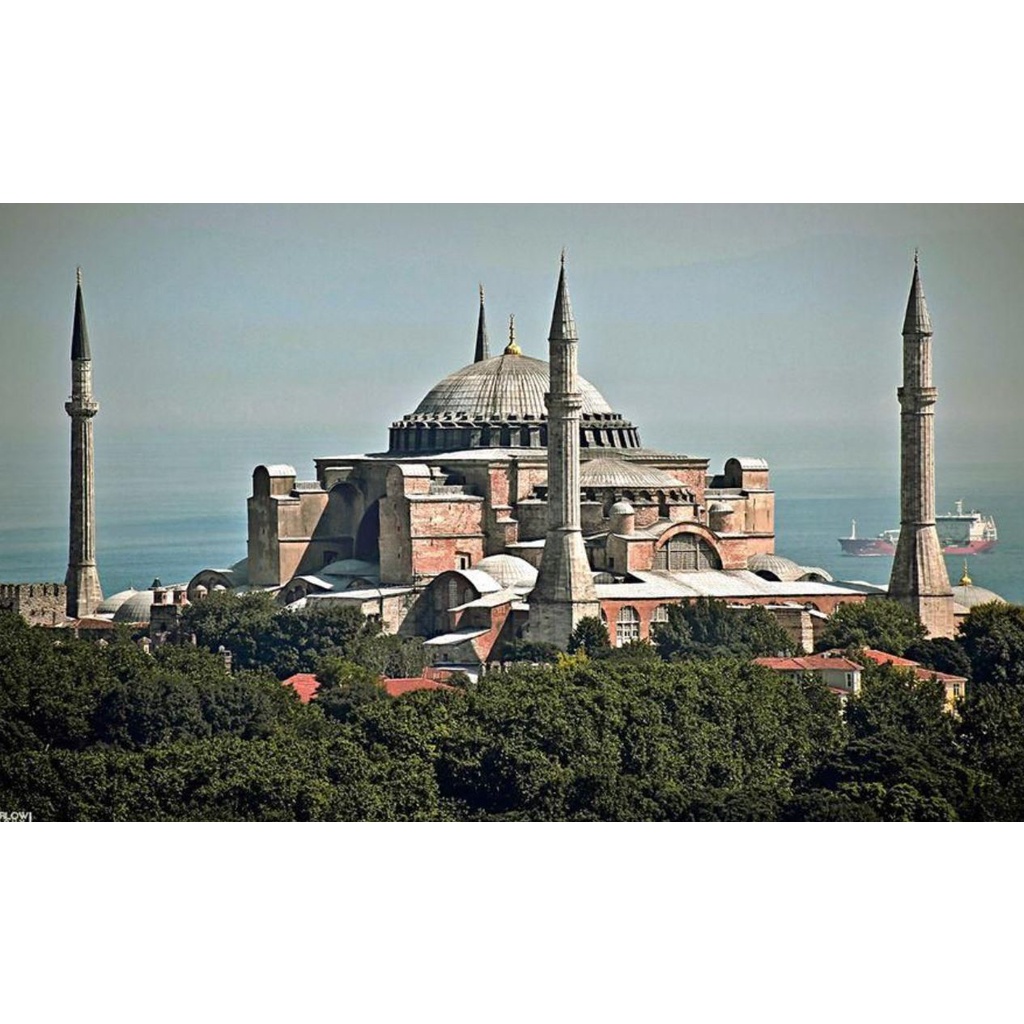 โมเดลอาคารศิลปะ Hagia Sophia.mosque พิพิธภัณฑ์ Istanbul ตุรกี