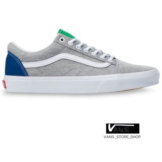 VANS OLD SKOOL COASTAL GREY TRUE WHITE SNEAKERS สินค้ามีประกันแท้