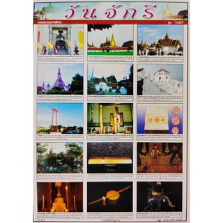 โปสเตอร์เรื่องวันจักรี ภาพประกอบการศึกษา โปสเตอร์สื่อการเรียนรู้ โปสเตอร์กระดาษ No.8019