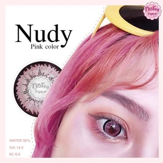 คอนแทคเลนส์ บิ๊กอาย รุ่น Nudy สีชมพู/ม่วง Pink/Violet  มีค่าสายตาสั้น (0.00)-(-4.00)