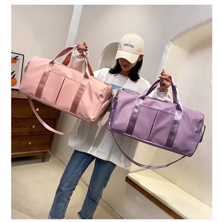 🌸 กระเป๋าสำหรับเดินทาง กระเป๋าใส่เสื้อผ้า🌸ใส่รองเท้าได้ ถือง่าย น้ำหนักเบา