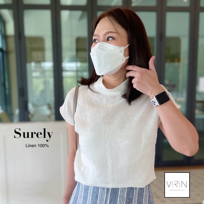 เสื้อ ลินินแท้ รุ่น Surely ออกแบบตัดเย็บเองในไทย