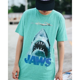 เสื้อยืดผ้าฝ้ายพิมพ์ลายขายดี เสื้อ JAWS ป้าย Universal แท้