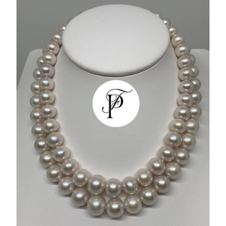 Double Strand Freshwater Pearl Necklace  size 11, 14 mm💗 ไซส์ใหญ่ สวยถูกใจแน่นอนค่า 😍