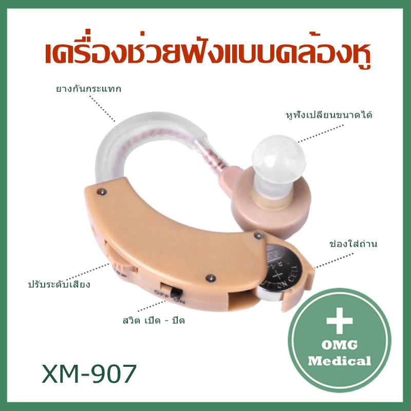 เครื่องช่วยฟัง XINGMA รุ่น XM-907 แบบคล้องหู เครื่องศูนย์แท้ รับประกัน 1 ปี - รูปที่ 2