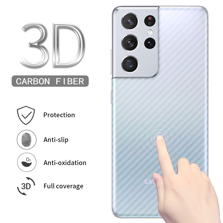 ฟิล์มคาร์บอนไฟเบอร์ 3 มิติป้องกันรอยหน้าจอสําหรับ Samsung Galaxy S21 Ultra S20 S10 S9 S8 Plus Fe Note 20 10 9 8