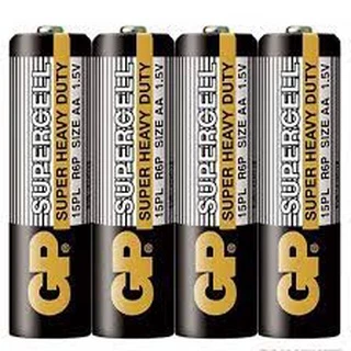 ถ่านGP รุ่น Cabon Zinc Supercell AA/AAA 4 ก้อน แพ็คสีดำ