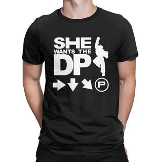 เสื้อยืดแขนสั้น คอกลม พิมพ์ลาย She Wants The Dp Street Fighter เหมาะกับของขวัญ สําหรับผู้ชาย