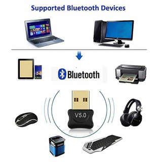 อะแดปเตอร์ USB Bluetooth 5.0 เครื่องส่งสัญญาณบลูทูธตัวรับสัญญาณ Bluetooth Dongle ไร้สาย USBอะแดปเตอร์สำหรับ PC notebook