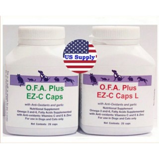 OFA Plus EZ-C อาหารเสริมบำรุงขน สุนัข-แมว (กระปุกเล็ก 20 เม็ด)