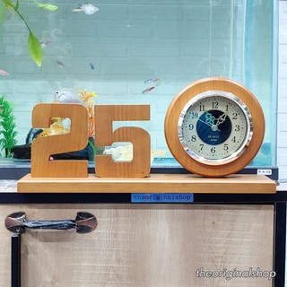 นาฬิกา ไม้ที่ระลึก Woody clock พร้อมเลข 25 【มือ 2】 ญี่ปุ่น