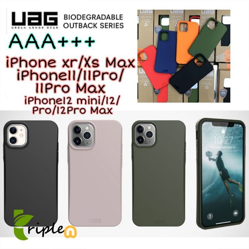UAG Biodegradable Outback เคสกันกระแทก เกรด AAA++ สำหรับ iPhone11/11Pro/11 Pro Max/Xr/Xs Max/12mini/